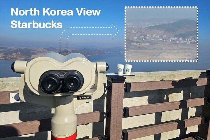 Starbucks DMZ with North Korea View & Hyundai Outlet